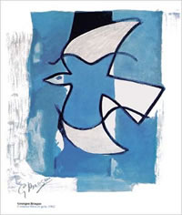 L'oiseau bleu et gris - Georges Braque - 1962